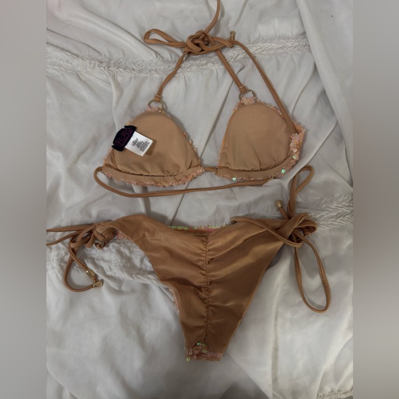 Sequin Bikini Set - Beige - Picture 5 of 6